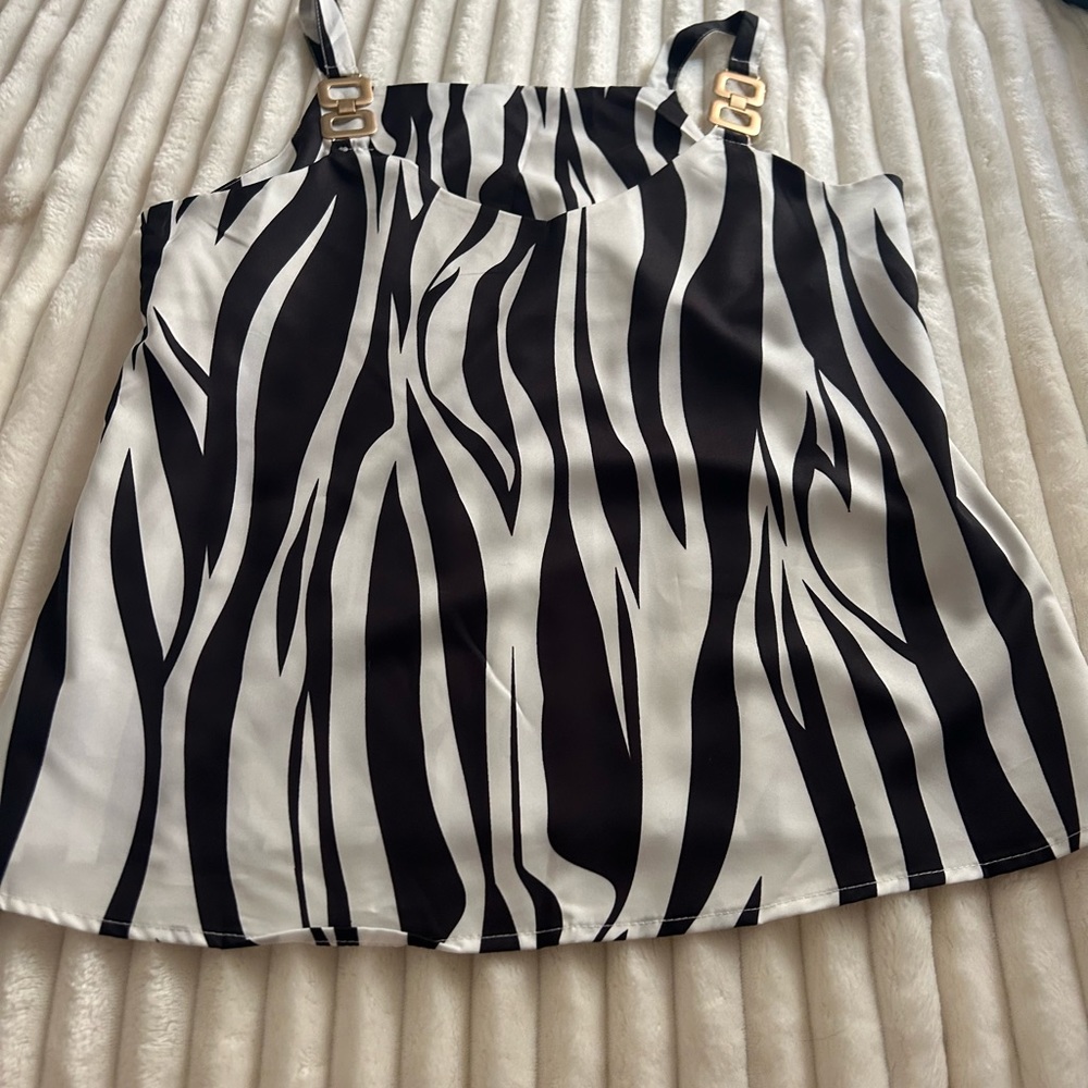 zebra tank top